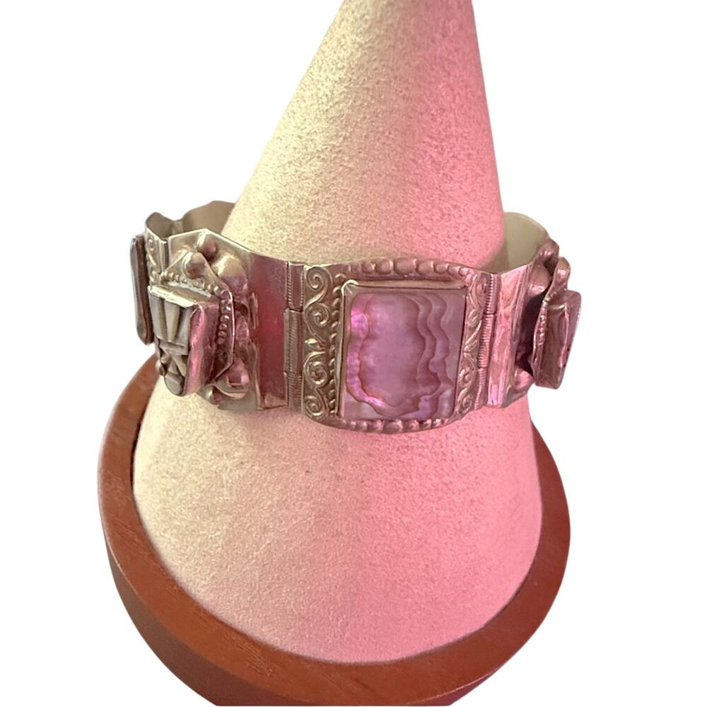 Taxco 925 Sterling Silver Thick Bangle Bracelet
